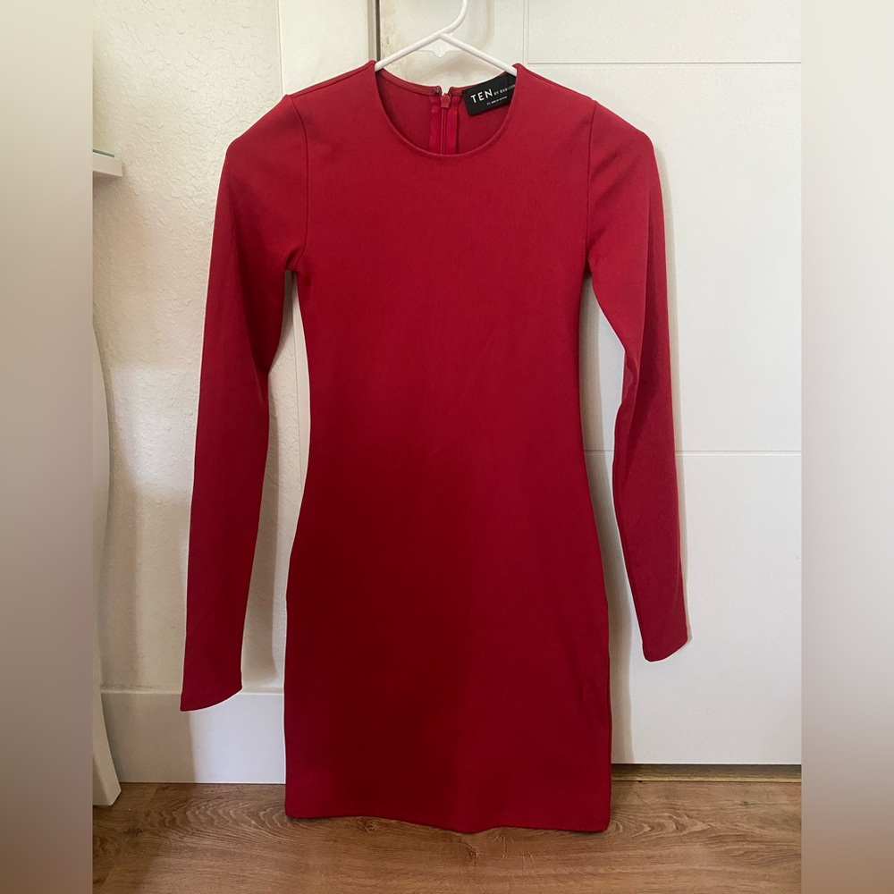 Red Long Sleeve Dress